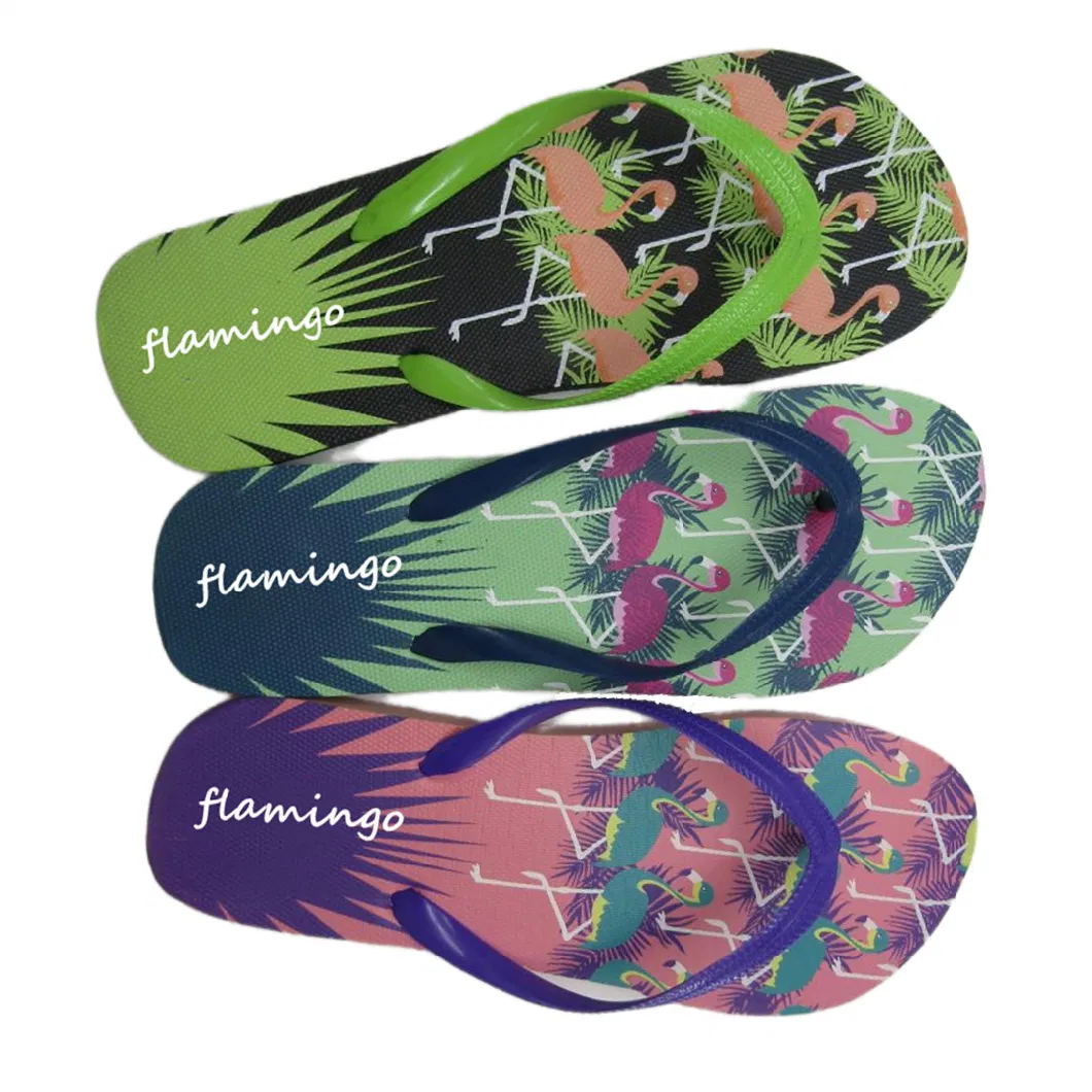 Latest Design Cheap Wholesale Custom Printed Adults Women PE Flip Flops 2023