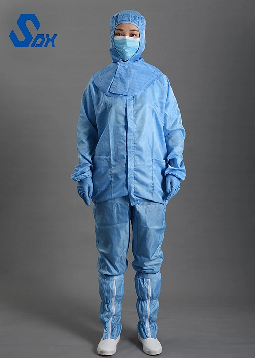 ESD Clothes Suits Anti Static Different Colors Jacket &amp; Pant Suit with Hood Clean Room Clothes