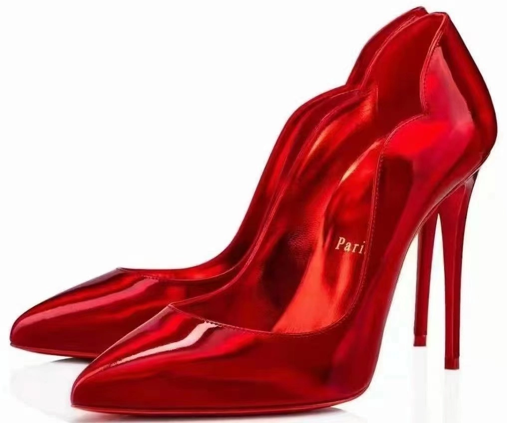 New Design Nice High Heels Red Bottom Women Dress Casual Sandals Plain Summer Light Luxury Lady Heel Shoes