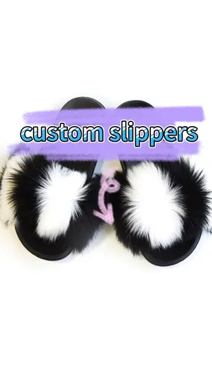 Hot Selling Classic Fluffy Slippers Soft Fur Slides for Women Faux Fur Slides Outdoor and Indoor Household Slippers 