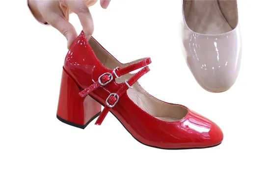 Sexy Straps Design Top Block High Heel Party Dress Women Shoe 