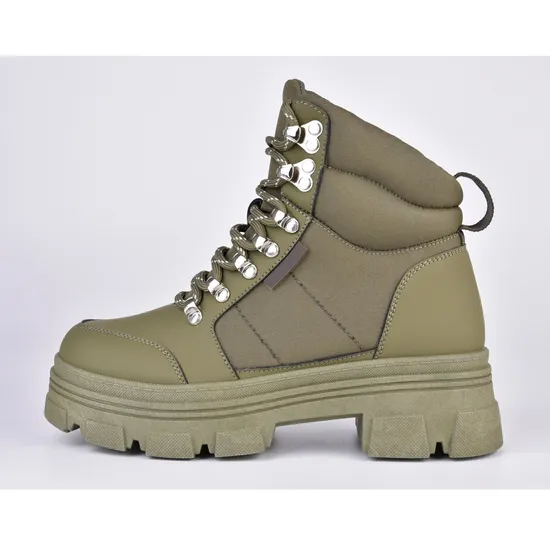 Fashion Green Mountain Hiking Shoes Lace up Walking Boots Best Hiking Boots for Women Ladies 