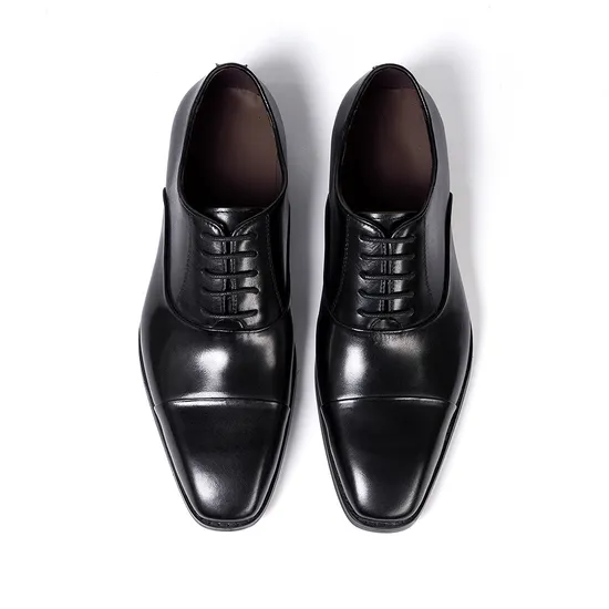 Genuine Leather Dress Shoes Rubber Sole 